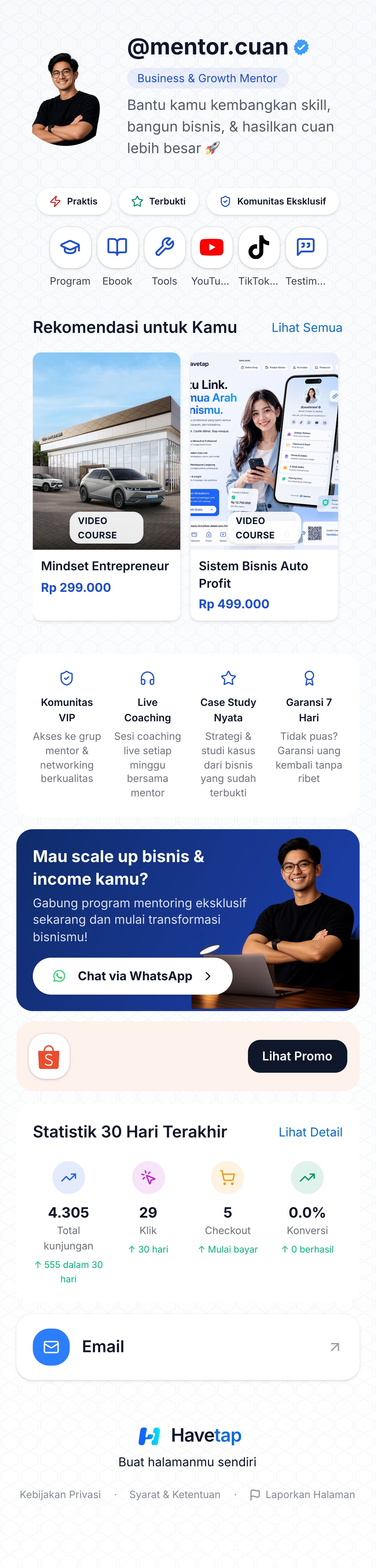Sales page preview